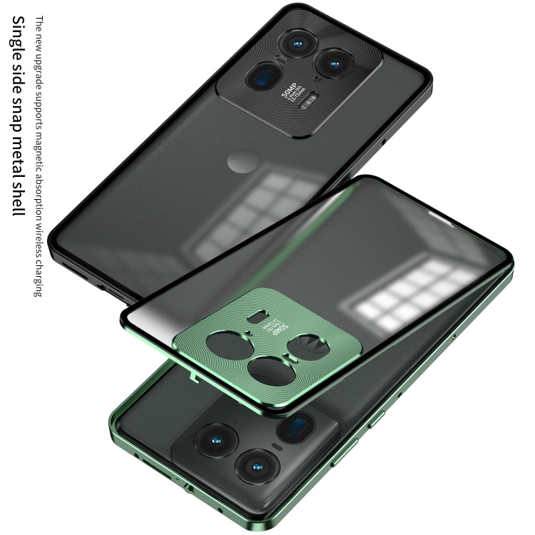For Motorola Moto X40 Snap Buckle Metal Frame Frosted Phone Case(Blue) - Motorola Cases by PMC TechLife | Online Shopping South Africa | PMC TechLife | Buy Now Pay Later Mobicred