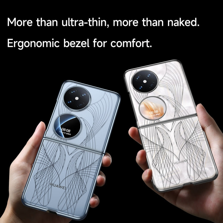 For Huawei Pocket 2 SULADA Electroplated Laser Engraving Texture PC Phone Case(Blue) - Huawei Cases by SULADA | Online Shopping South Africa | PMC TechLife | Buy Now Pay Later Mobicred