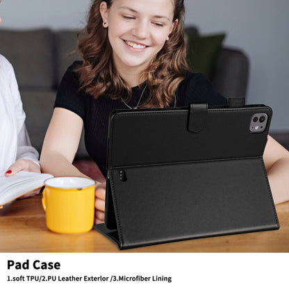 For iPad Pro 11 2024 Rhombus Lattice Leather Smart Tablet Case(Black) - iPad Pro 11 2024 Cases by PMC Jewellery | Online Shopping South Africa | PMC Jewellery | Buy Now Pay Later Mobicred