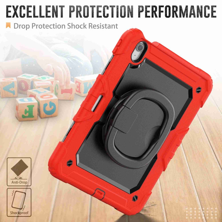 For iPad Air 11 2024 Handle Silicone Hydric PC Tablet Case with Shoulder Strap(Red) - iPad Air 11 2024 Cases by PMC TechLife | Online Shopping South Africa | PMC TechLife | Buy Now Pay Later Mobicred