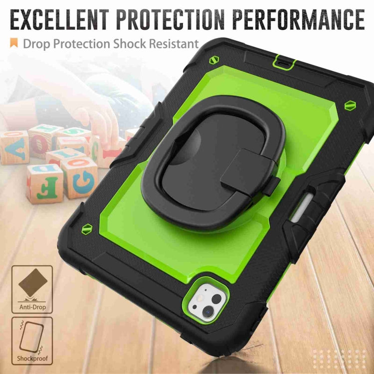 For iPad Pro 11 2024 Handle Silicone Hydric PC Tablet Case with Shoulder Strap(Yellow Green PC) - iPad Pro 11 2024 Cases by PMC TechLife | Online Shopping South Africa | PMC TechLife | Buy Now Pay Later Mobicred
