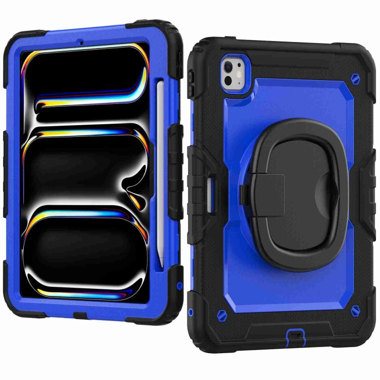 For iPad Pro 11 2024 Handle Silicone Hydric PC Tablet Case with Shoulder Strap(Dark Blue PC) - iPad Pro 11 2024 Cases by PMC TechLife | Online Shopping South Africa | PMC TechLife | Buy Now Pay Later Mobicred