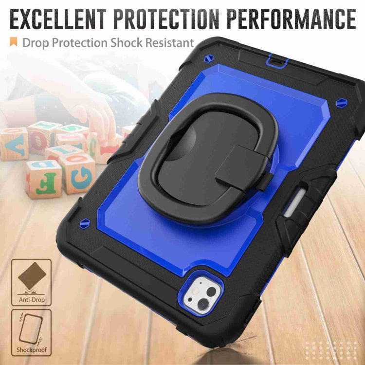For iPad Pro 11 2024 Handle Silicone Hydric PC Tablet Case with Shoulder Strap(Dark Blue PC) - iPad Pro 11 2024 Cases by PMC TechLife | Online Shopping South Africa | PMC TechLife | Buy Now Pay Later Mobicred