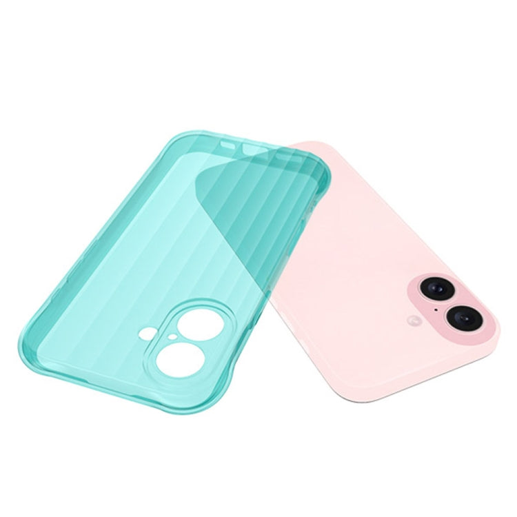 For iPhone 16 Water Ripple Fine Hole TPU Phone Case(Light Blue) - iPhone 16 Cases by PMC Jewellery | Online Shopping South Africa | PMC Jewellery | Buy Now Pay Later Mobicred