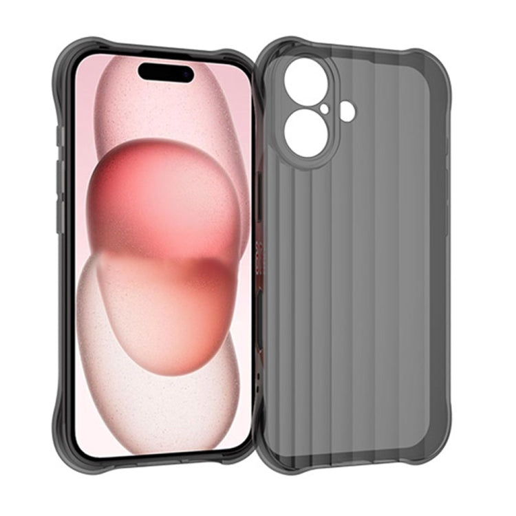 For iPhone 16 Water Ripple Fine Hole TPU Phone Case(Black) - iPhone 16 Cases by PMC TechLife | Online Shopping South Africa | PMC TechLife | Buy Now Pay Later Mobicred