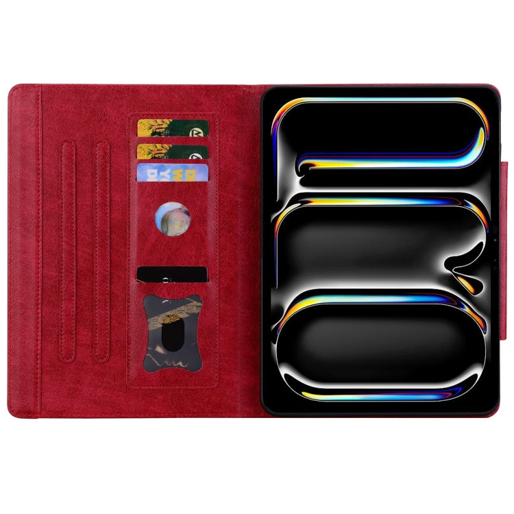 For iPad Air 13 2025 / 2024 Cat Buckle Leather Smart Tablet Case(Red) - free shipping - PMC TechLife - Order now!