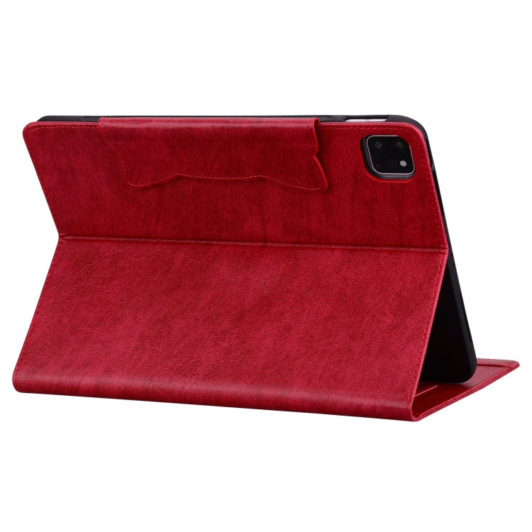 For iPad Pro 11 2024 Cat Buckle Leather Smart Tablet Case(Red) - iPad Pro 11 2024 Cases by PMC TechLife | Online Shopping South Africa | PMC TechLife | Buy Now Pay Later Mobicred