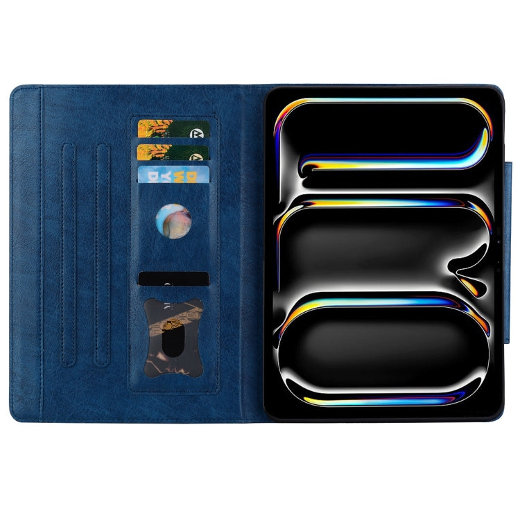 For iPad Pro 11 2024 Cat Buckle Leather Smart Tablet Case(Royal Blue) - iPad Pro 11 2024 Cases by PMC TechLife | Online Shopping South Africa | PMC TechLife | Buy Now Pay Later Mobicred