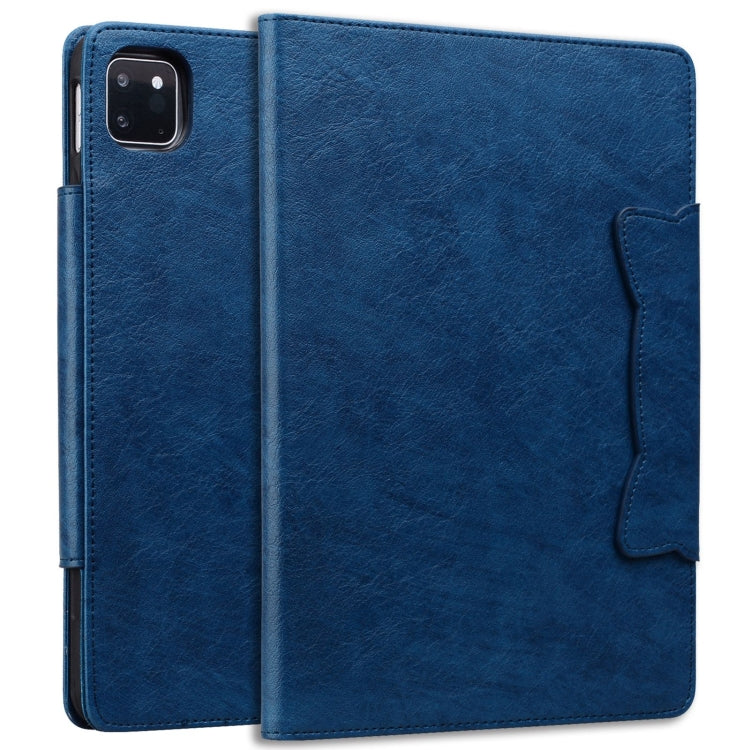 For iPad Pro 13 2024 Cat Buckle Leather Smart Tablet Case(Royal Blue) - iPad Pro 13 2024 Cases by PMC Jewellery | Online Shopping South Africa | PMC Jewellery | Buy Now Pay Later Mobicred