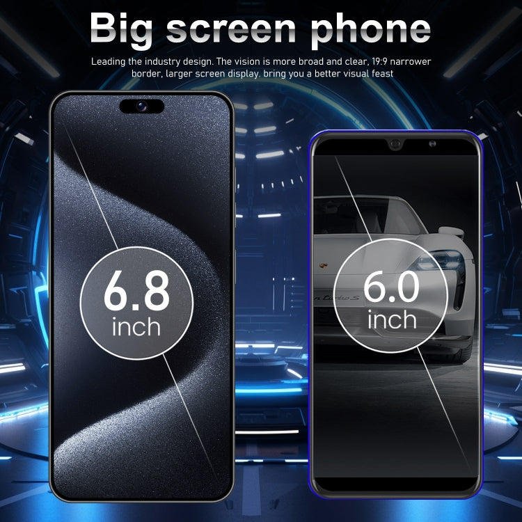 VD1 / i15 Pro Max, 3GB+64GB, 6.8 inch Screen, Face Identification, Android 10.0 MTK6753 Octa Core, Network: 4G, Dual SIM(Black) -  by PMC TechLife | Online Shopping South Africa | PMC TechLife | Buy Now Pay Later Mobicred