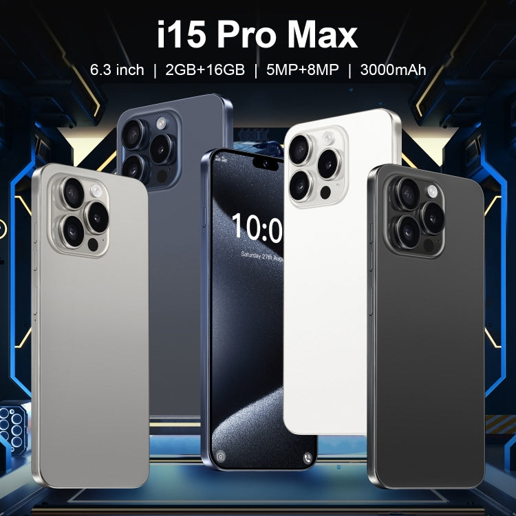 ZPT95 / i15 Pro Max, 2GB+16GB, 6.3 inch Screen, Face Identification, Android 8.1 SC7731 Quad Core, Network: 3G, Dual SIM(Grey) -  by PMC TechLife | Online Shopping South Africa | PMC TechLife | Buy Now Pay Later Mobicred