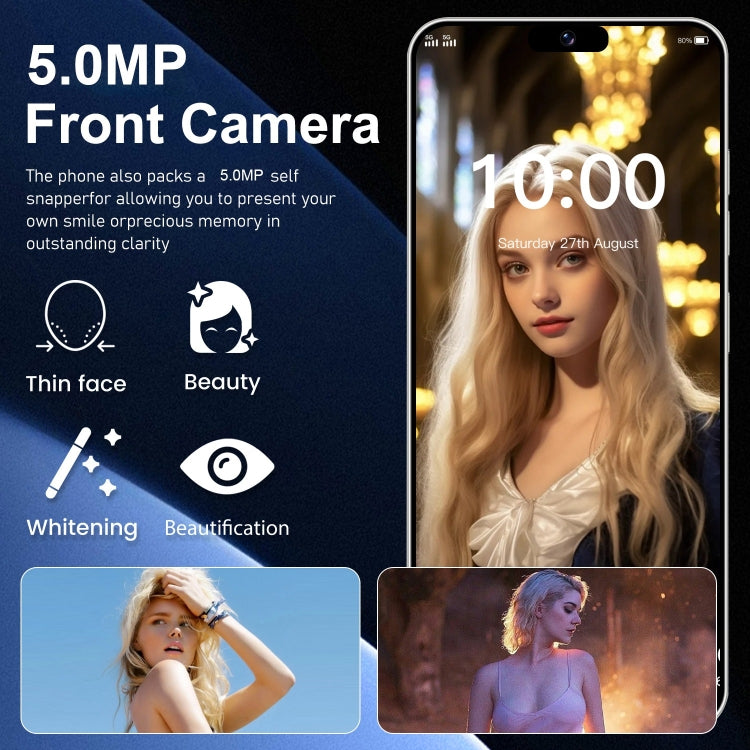 ZPT95 / i15 Pro Max, 2GB+16GB, 6.3 inch Screen, Face Identification, Android 8.1 SC7731 Quad Core, Network: 5G, Dual SIM(Black) -  by PMC TechLife | Online Shopping South Africa | PMC TechLife | Buy Now Pay Later Mobicred