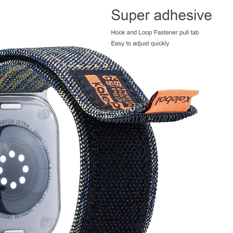 For Apple Watch Series 3 38mm Cowboy Nylon Hook and Loop Fastener Watch Band(Apricot) - Watch Bands by PMc TechLife | Online Shopping South Africa | PMc TechLife | Buy Now Pay Later Mobicred