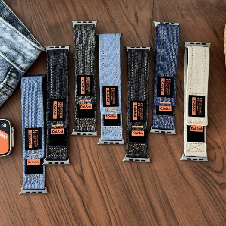For Apple Watch Series 3 38mm Cowboy Nylon Hook and Loop Fastener Watch Band(Apricot) - Watch Bands by PMc TechLife | Online Shopping South Africa | PMc TechLife | Buy Now Pay Later Mobicred