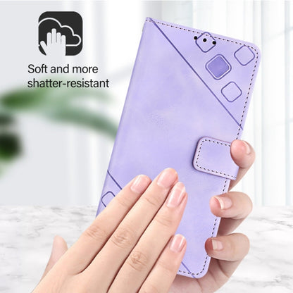 For Blackview A52 Skin Feel Embossed Leather Phone Case(Light Purple) - More Brand by PMC Jewellery | Online Shopping South Africa | PMC Jewellery | Buy Now Pay Later Mobicred