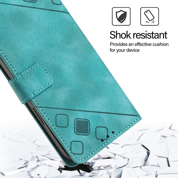 For Blackview Shark 8 Skin Feel Embossed Leather Phone Case(Green) - More Brand by PMC TechLife | Online Shopping South Africa | PMC TechLife | Buy Now Pay Later Mobicred