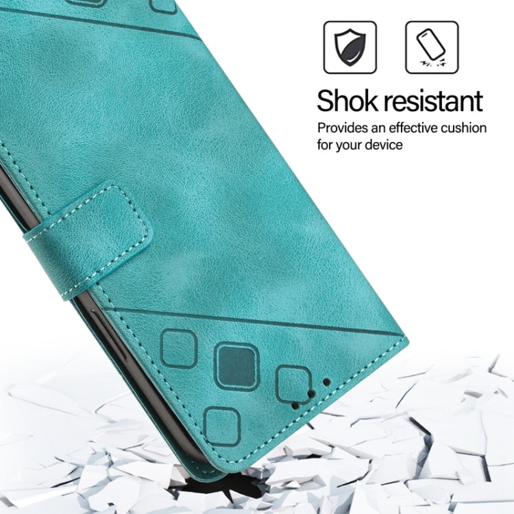 For Blackview Shark 8 Skin Feel Embossed Leather Phone Case(Green) - More Brand by PMC Jewellery | Online Shopping South Africa | PMC Jewellery | Buy Now Pay Later Mobicred