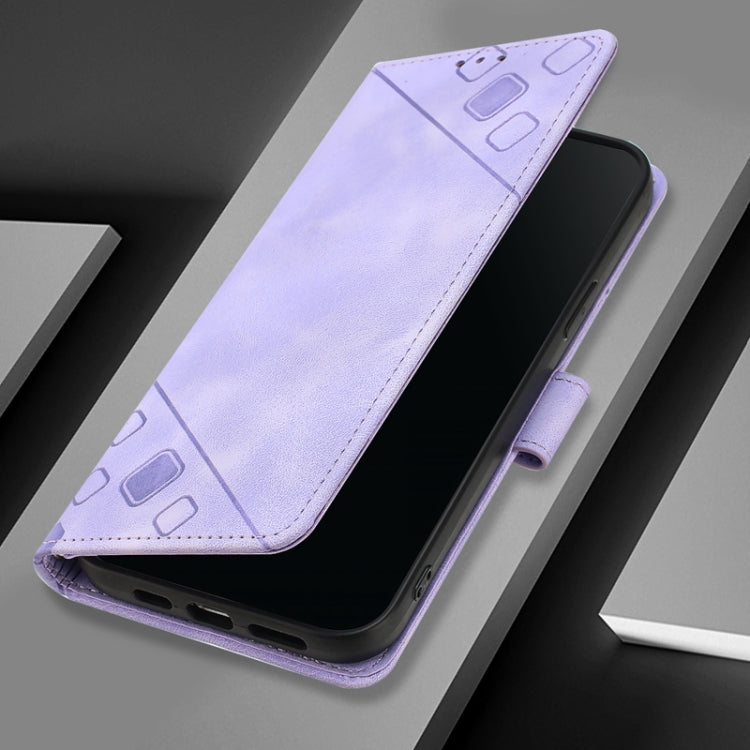 For Blackview Wave 6C Skin Feel Embossed Leather Phone Case(Light Purple) - More Brand by PMC TechLife | Online Shopping South Africa | PMC TechLife | Buy Now Pay Later Mobicred