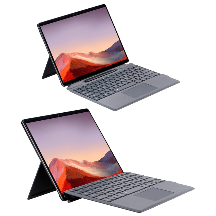 For Microsoft Surface Pro 10 / Pro 9 2089D Backlight Wireless Bluetooth Keyboard Leather Case with Touchpad(Grey) - Others Keyboard by PMC Jewellery | Online Shopping South Africa | PMC Jewellery | Buy Now Pay Later Mobicred