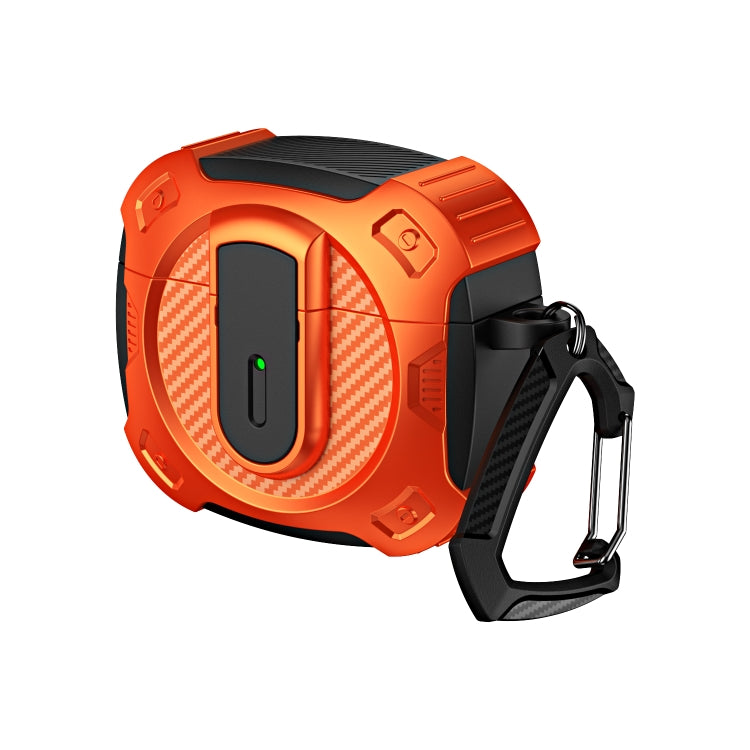 For AirPods 3 Lock Shockproof Bluetooth Earphone Protective Case(Black Orange) - For AirPods 3 by PMC Jewellery | Online Shopping South Africa | PMC Jewellery | Buy Now Pay Later Mobicred