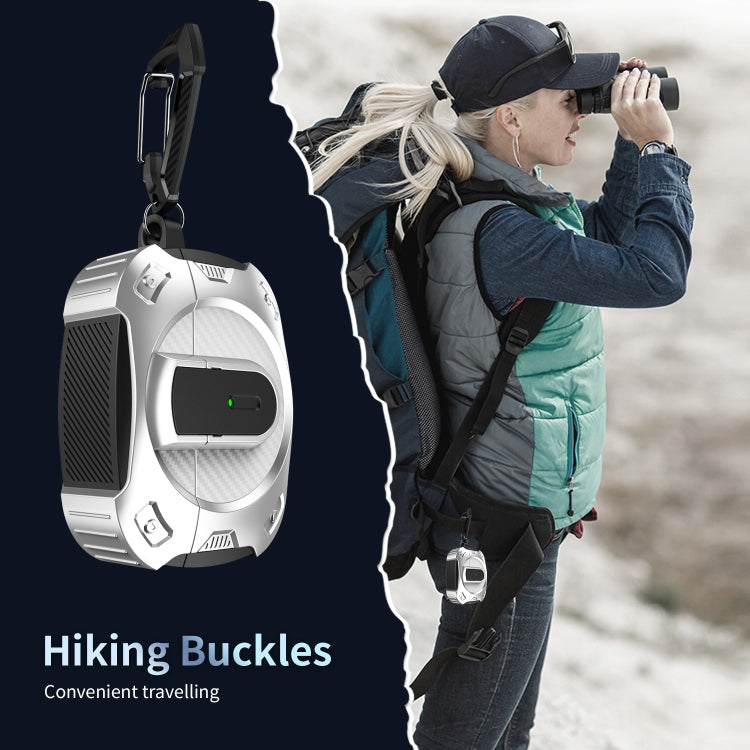 For AirPods 4 Lock Shockproof Bluetooth Earphone Protective Case(Black White) - free shipping - PMC Jewellery - Order now!