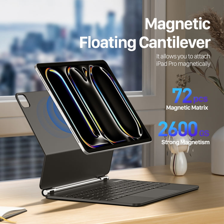 DUX DUCIS MK Series Floating Magnetic Keyboard Tablet Leather Case For iPad Pro 13 2024(Black) - free shipping - PMC TechLife - Order now!