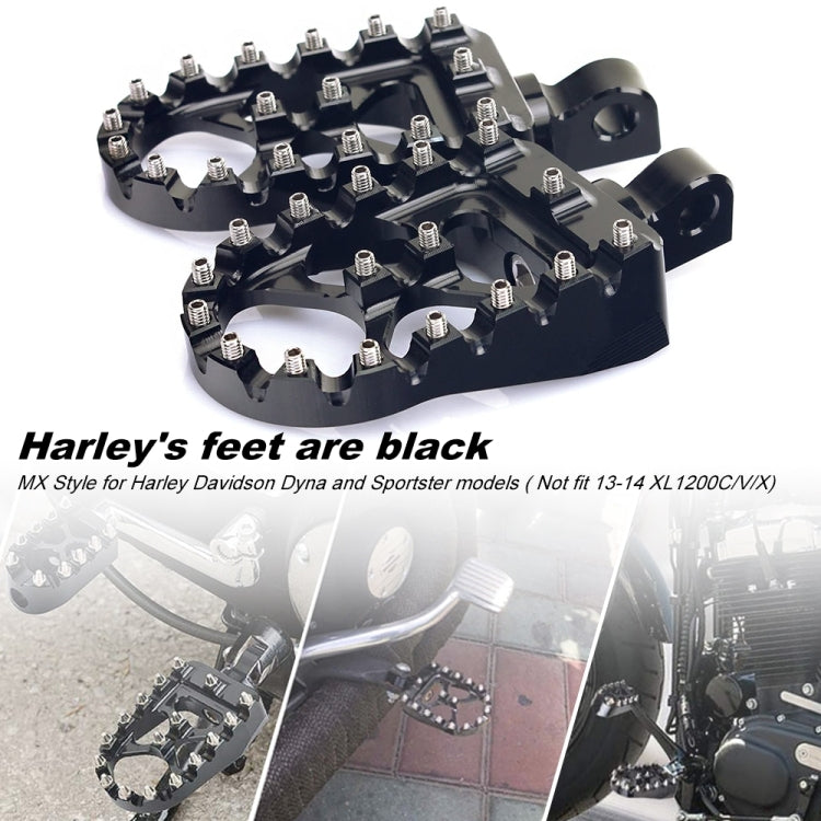 Motorcycle Modification Pedal Set Wide Fat Footpegs Foot Pegs for Harley (Red) - Others by PMC Jewellery | Online Shopping South Africa | PMC Jewellery | Buy Now Pay Later Mobicred