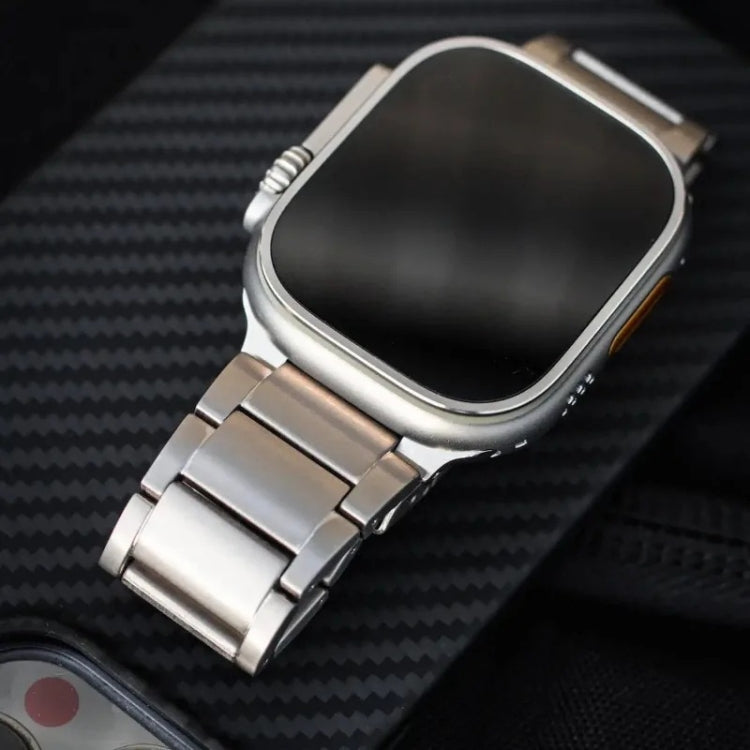 For Apple Watch SE 2023 44mm Titanium Metal Watch Band(Silver) - free shipping - PMC TechLife - Order now!