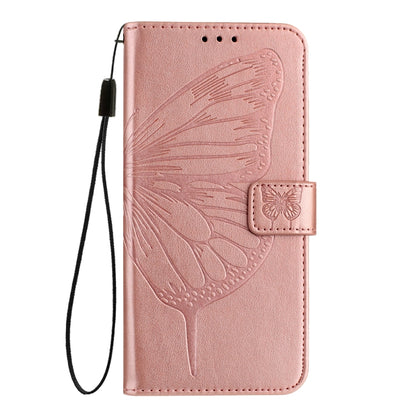 For Blackview A52 Embossed Butterfly Leather Phone Case(Rose Gold) - More Brand by PMC Jewellery | Online Shopping South Africa | PMC Jewellery | Buy Now Pay Later Mobicred