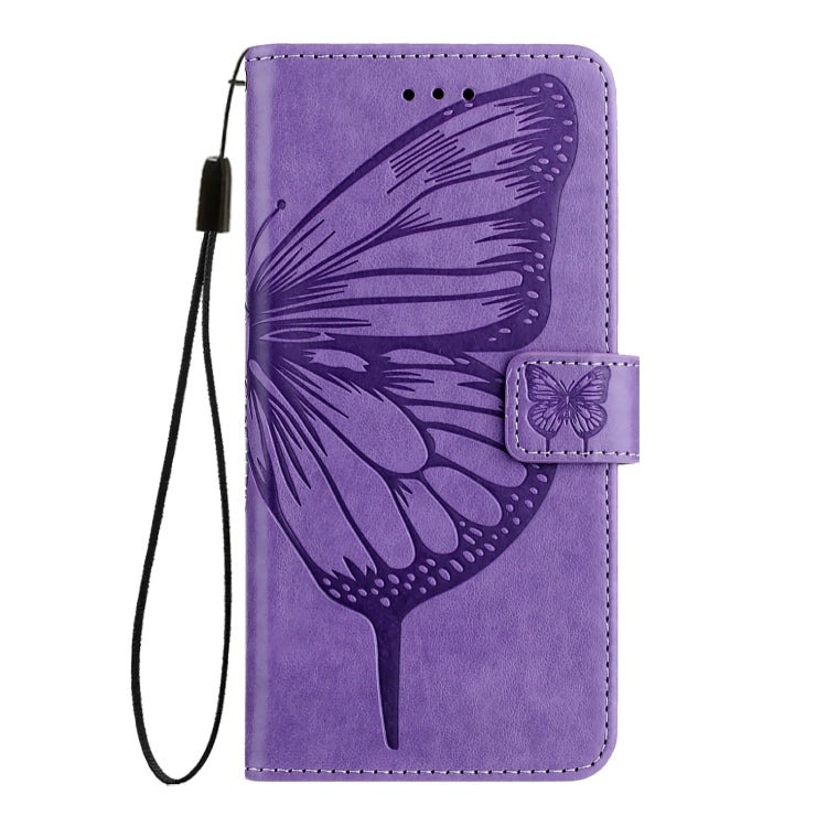 For Blackview Wave 6C Embossed Butterfly Leather Phone Case(Purple) - More Brand by PMC TechLife | Online Shopping South Africa | PMC TechLife | Buy Now Pay Later Mobicred