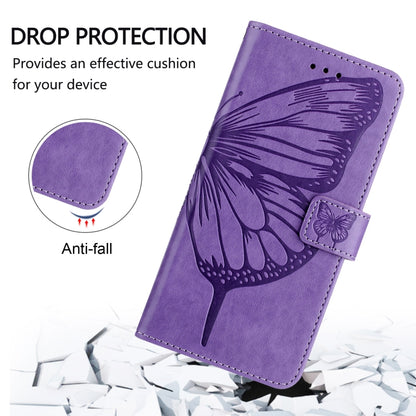 For Blackview Wave 6C Embossed Butterfly Leather Phone Case(Purple) - More Brand by PMC Jewellery | Online Shopping South Africa | PMC Jewellery | Buy Now Pay Later Mobicred