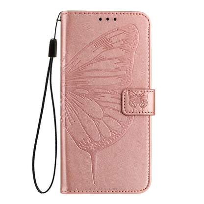 For Blackview Wave 6C Embossed Butterfly Leather Phone Case(Rose Gold) - More Brand by PMC Jewellery | Online Shopping South Africa | PMC Jewellery | Buy Now Pay Later Mobicred