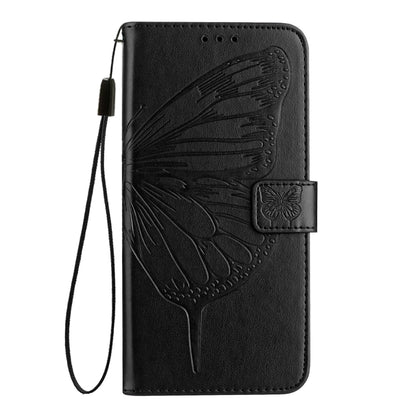 For Blackview Wave 6C Embossed Butterfly Leather Phone Case(Black) - More Brand by PMC Jewellery | Online Shopping South Africa | PMC Jewellery | Buy Now Pay Later Mobicred