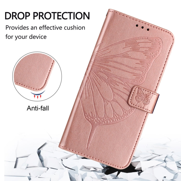 For Ulefone Note 14 Embossed Butterfly Leather Phone Case(Rose Gold) - Ulefone Cases by PMC Jewellery | Online Shopping South Africa | PMC Jewellery | Buy Now Pay Later Mobicred