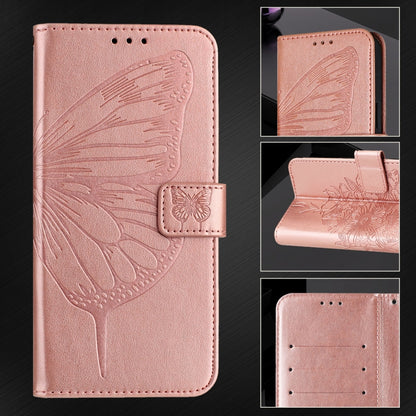 For Ulefone Note 14 Embossed Butterfly Leather Phone Case(Rose Gold) - Ulefone Cases by PMC Jewellery | Online Shopping South Africa | PMC Jewellery | Buy Now Pay Later Mobicred