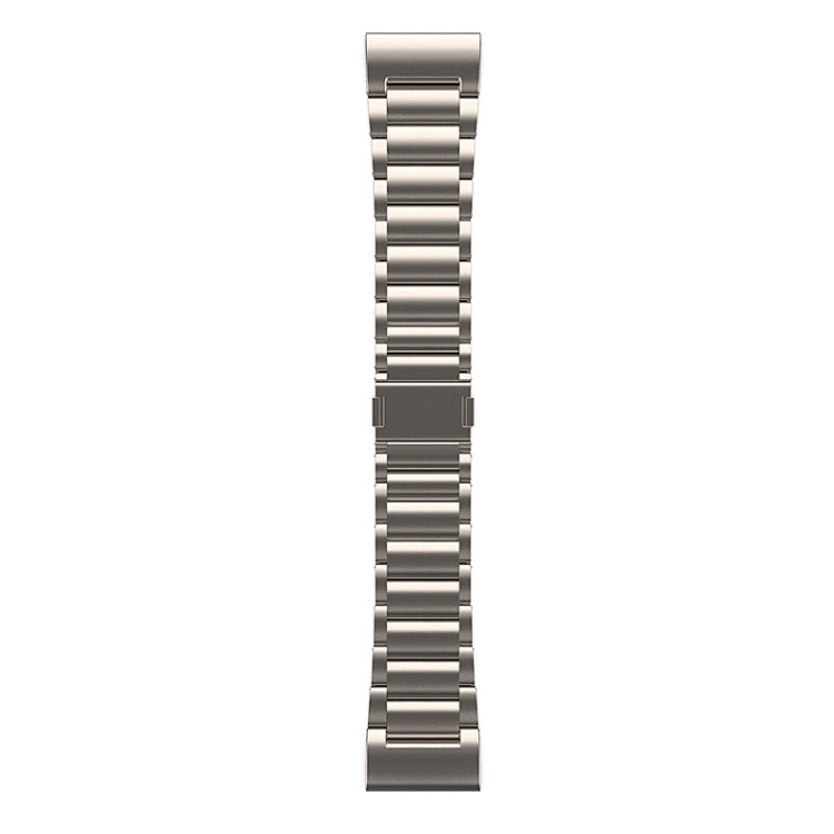 For Garmin Fenix 7 / Forerunner 965 22mm Three-Bead Magnetic Buckle Metal Quick Release Watch Band(Titanium) - Watch Bands by PMc TechLife | Online Shopping South Africa | PMc TechLife | Buy Now Pay Later Mobicred