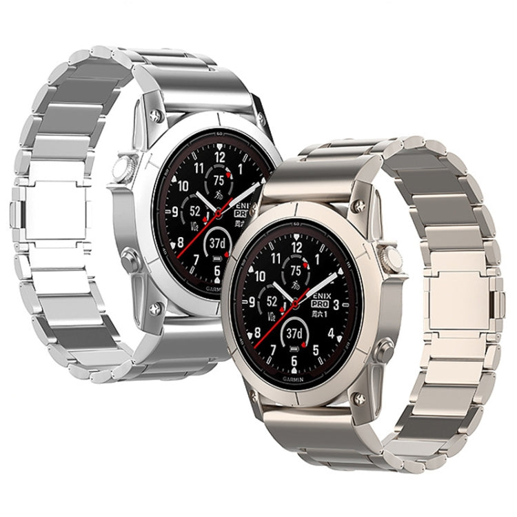 For Garmin Fenix 7 / Forerunner 965 22mm Three-Bead Magnetic Buckle Metal Quick Release Watch Band(Grey) - free shipping - PMc TechLife - Order now!