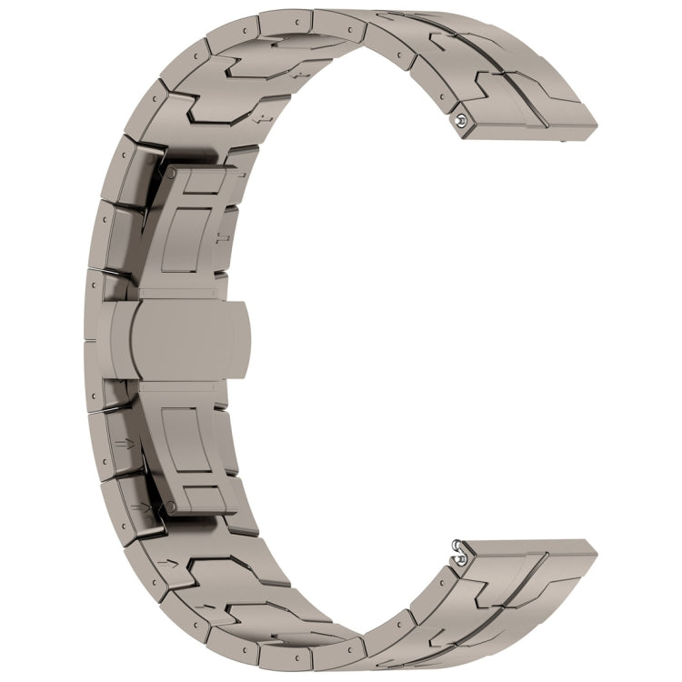 22mm Butterfly Buckle Titanium Alloy Watch Band(Grey) - free shipping - PMc TechLife - Order now!