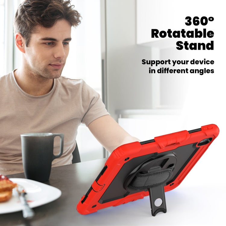 For iPad Air 11 2025 / 2024 Silicone Hybrid PC Tablet Case with Shoulder Strap(Red) - iPad Air 11 2025 / 2024 Cases by PMC TechLife | Online Shopping South Africa | PMC TechLife | Buy Now Pay Later Mobicred