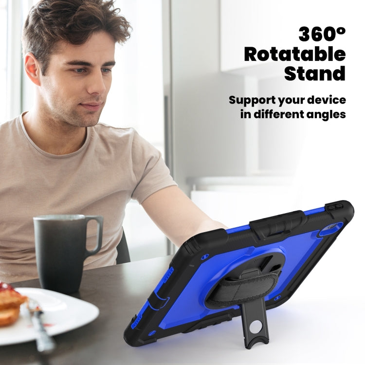 For iPad Air 11 2025 / 2024 Silicone Hybrid PC Tablet Case with Shoulder Strap(Dark Blue + Black) - free shipping - PMC TechLife - Order now!