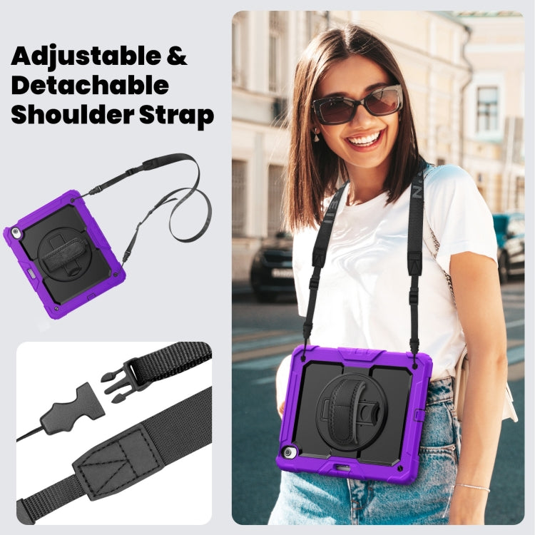 For iPad Air 13 2024 Silicone Hybrid PC Tablet Case with Shoulder Strap(Purple) - iPad Air 13 2024 Cases by PMC Jewellery | Online Shopping South Africa | PMC Jewellery | Buy Now Pay Later Mobicred