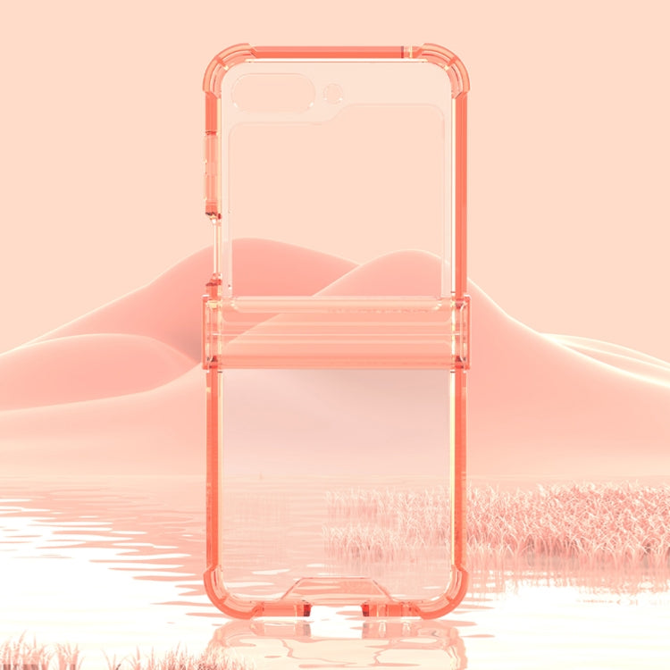 For Samsung Galaxy Z Flip6 GKK Airbag Hinge Full Coverage Phone Case with Tempered Film(Orange) - Galaxy Z Flip6 5G Cases by GKK | Online Shopping South Africa | PMC Jewellery | Buy Now Pay Later Mobicred