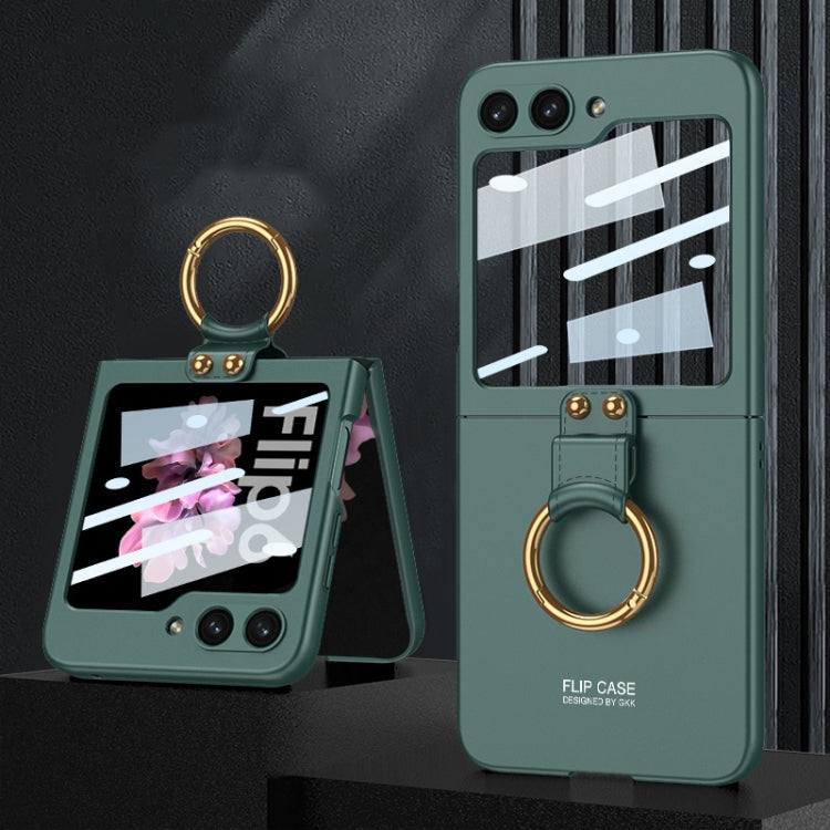 For Samsung Galaxy Z Flip6 / Flip7 FE GKK Integrated Ultra-thin PC Full Coverage Phone Case with Ring Holder(Dark Night Green) - free shipping - PMC Jewellery - Order now!