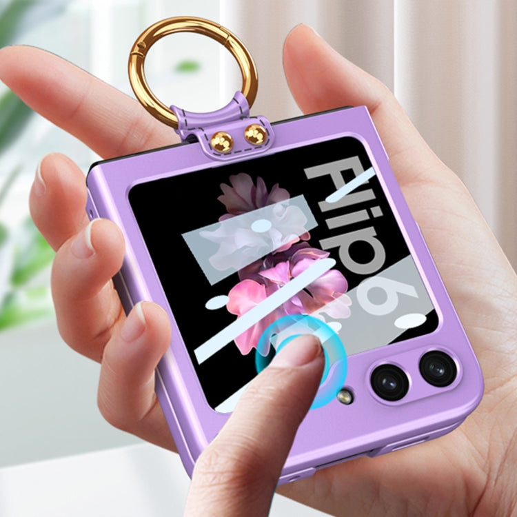 For Samsung Galaxy Z Flip6 / Flip7 FE GKK Integrated Ultra-thin PC Full Coverage Phone Case with Ring Holder(Dark Night Green) - free shipping - PMC Jewellery - Order now!