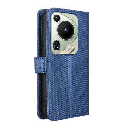 For Huawei Pura 70 Pro / 70 Pro+ Diamond Texture Leather Phone Case(Blue) - Huawei Cases by PMC Jewellery | Online Shopping South Africa | PMC Jewellery | Buy Now Pay Later Mobicred