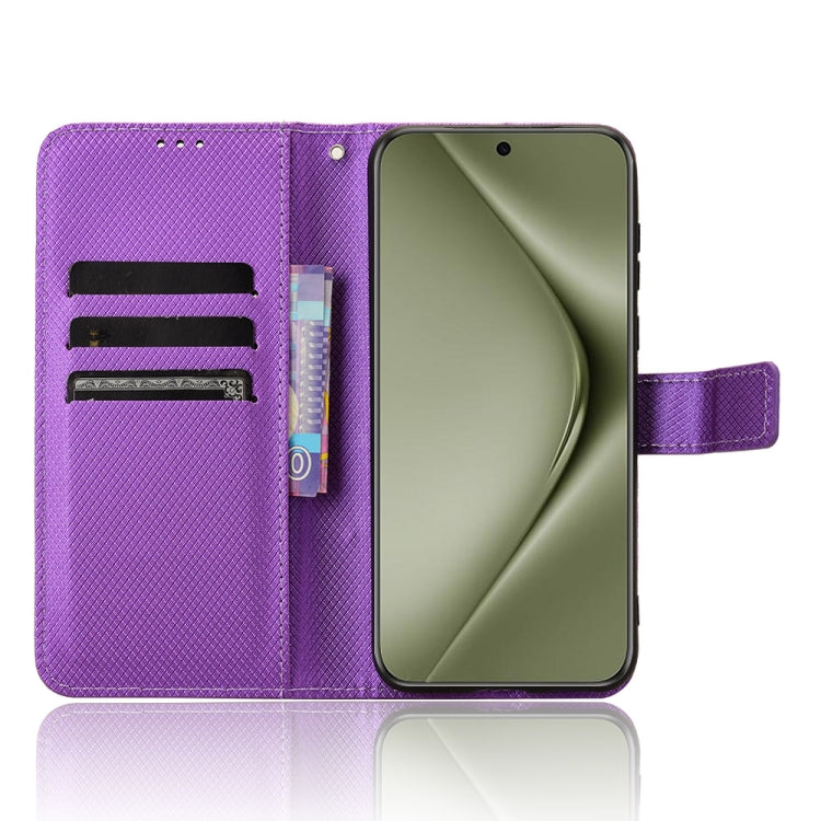 For Huawei Pura 70 Pro / 70 Pro+ Diamond Texture Leather Phone Case(Purple) - Huawei Cases by PMC Jewellery | Online Shopping South Africa | PMC Jewellery | Buy Now Pay Later Mobicred