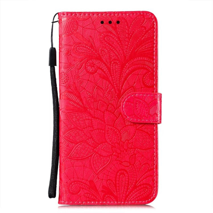 For Google Pixel 9 Lace Flower Embossing Flip Leather Phone Case(Red) - Google Cases by PMC TechLife | Online Shopping South Africa | PMC TechLife | Buy Now Pay Later Mobicred