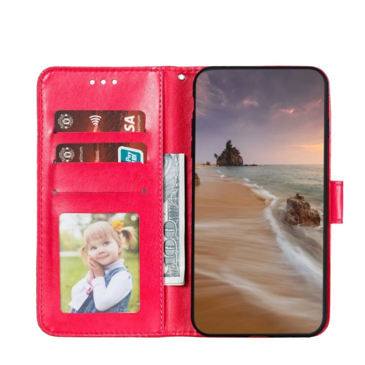 For Google Pixel 9 Lace Flower Embossing Flip Leather Phone Case(Red) - Google Cases by PMC TechLife | Online Shopping South Africa | PMC TechLife | Buy Now Pay Later Mobicred