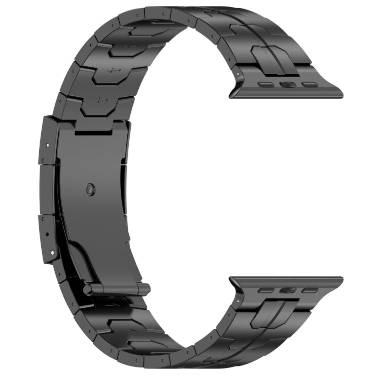 For Apple Watch SE 2023 44mm Turtle Buckle Titanium Alloy Watch Band(Black) - Watch Bands by PMc TechLife | Online Shopping South Africa | PMc TechLife | Buy Now Pay Later Mobicred