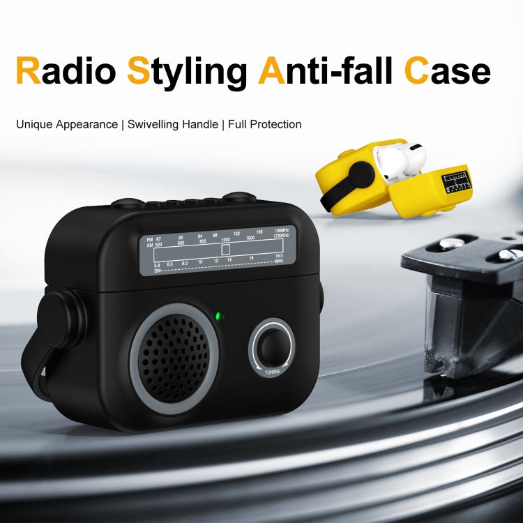 For AirPods 3 Radio Style Wireless Bluetooth Earphones Shockproof Protective Case(Dark Grey) - For AirPods 3 by PMC Jewellery | Online Shopping South Africa | PMC Jewellery | Buy Now Pay Later Mobicred